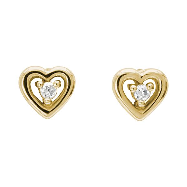 ハートピアス ダイヤモンド ピアス ハート ダイヤ 0.02ct