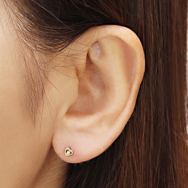 ハートピアス ダイヤモンド ピアス ハート ダイヤ 0.02ct