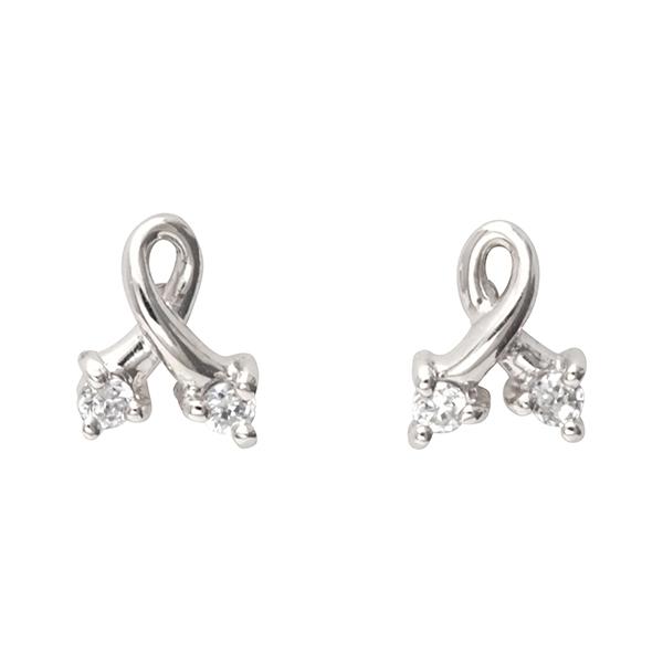 ダイヤピアス ダイヤモンド ピアス スタッドピアス ホワイトゴールド k10 10k 10金 0.04ct レディース 送料無料 カジュアル 普段使い puの画像