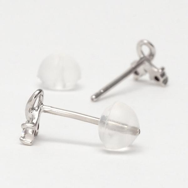 ダイヤピアス ダイヤモンド ピアス スタッドピアス ホワイトゴールド k10 10k 10金 0.04ct レディース 送料無料 カジュアル 普段使い puの画像