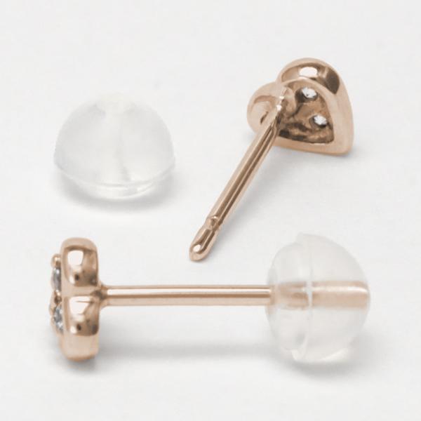 ハートピアス ダイヤモンド ピアス ハート ダイヤ 0.04ct スタッド