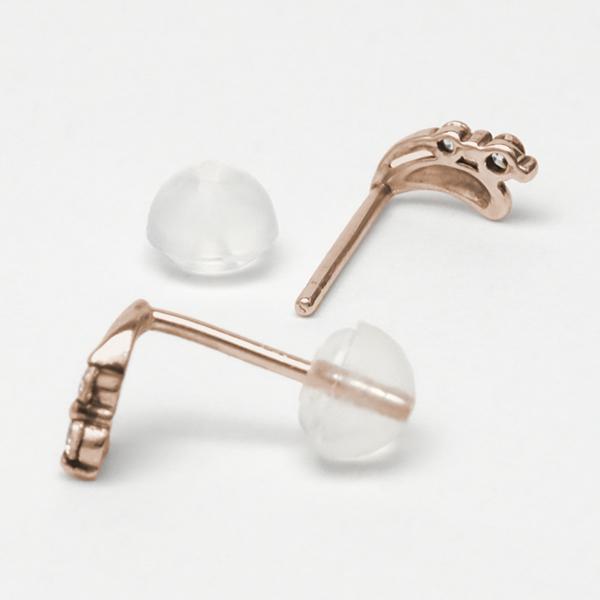 ダイヤピアス ダイヤモンド ピアス スタッドピアス ピンクゴールド k18 18k 18金 0.04ct 送料無料 カジュアル 普段使い レディースの画像