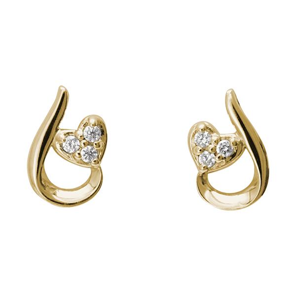 ダイヤピアス ダイヤモンド ピアス スタッドピアス イエローゴールド 
