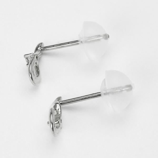 ダイヤモンド ピアス ダイヤピアス スタッドピアス k18 18k 18金 ホワイトゴールド 0.03ct 送料無料 カジュアル 普段使い レディースの画像