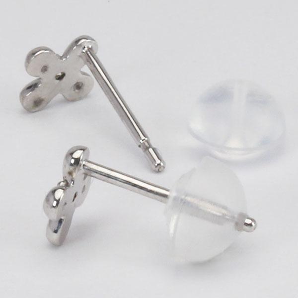 クロス ピアス ダイヤピアス クロスピアス スタッドピアス 十字架