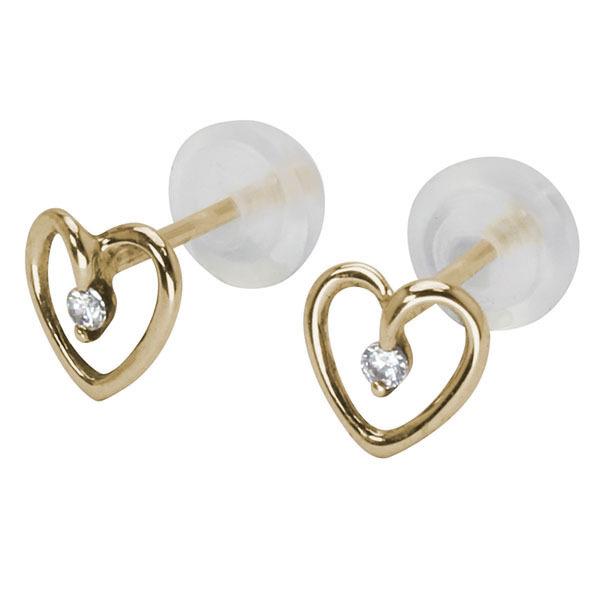 「anq.」K10.ダイヤ moonスタッドピアス イエローゴールド 10金 anq.」K10.ダイヤ moonスタッドピアス イエローゴールド 10金