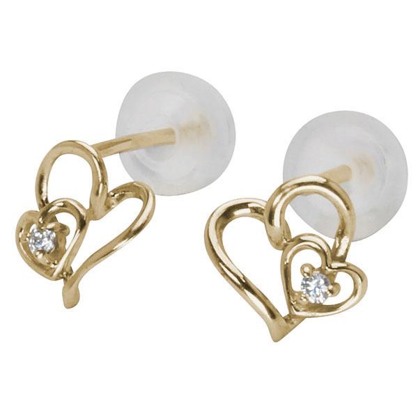 ハート ピアス ハートピアス ダイヤモンドピアス ダイヤピアス