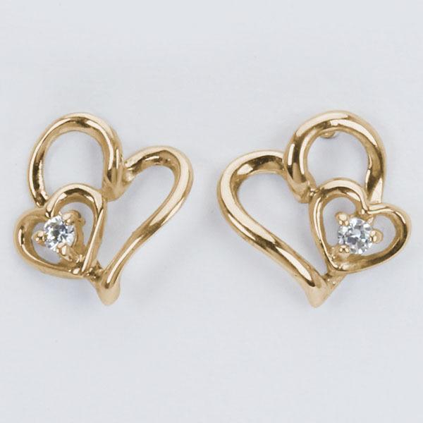 ハート ピアス ハートピアス ダイヤモンドピアス ダイヤピアス