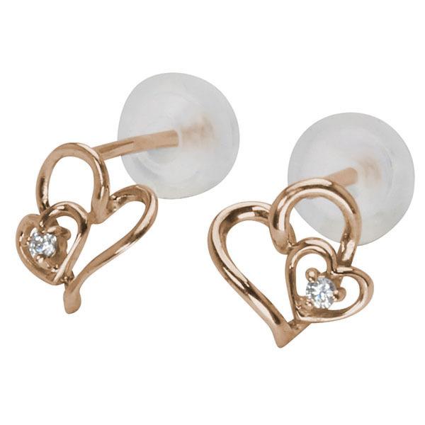 ハート ピアス ハートピアス ダイヤモンドピアス ダイヤピアス