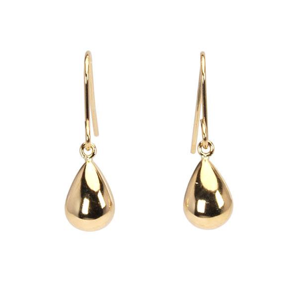 ピアス ハートピアス ゴールドピアス フックピアス 18金 k18 18k イエローゴールド ティアドロップ しずく レディース 送料無料 プレゼント ギフト 自分買いの画像