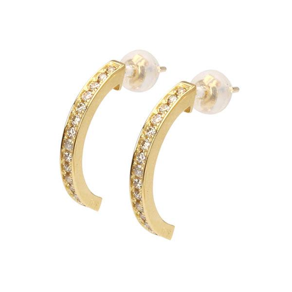 ピアス ダイヤモンド ダイヤ スタッドピアス 18金 k18 18k イエロー