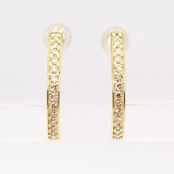 ピアス ダイヤモンド ダイヤ スタッドピアス 18金 k18 18k イエロー