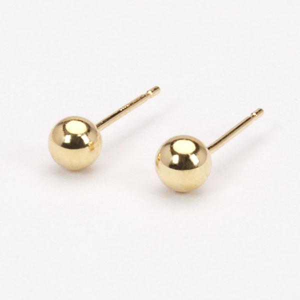 ⭕️セール中5/15日まで⭕️ゴールドボールK18金スタッドピアス直径約4.9mm ピアス 丸玉 ボールピアス スタッドピアス 18金 k18 18k イエロー