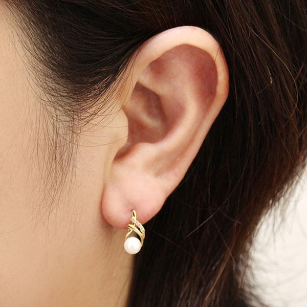 ピアス パール 真珠 アコヤ 本真珠 ダイヤモンド ダイヤ スタッド