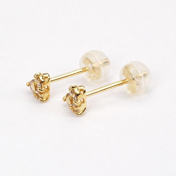 ピアス ハートピアス ダイヤモンド ダイヤ スタッドピアス 18金 k18