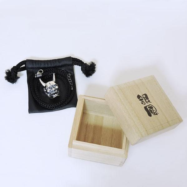 ペンダントネックレス 能面 烏天狗 いぶし加工 シルバー925