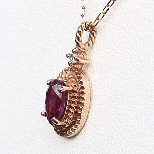 ロードライトガーネット ネックレス k18 ピンクゴールド ダイヤモンド0.01ct 送料無料 人気 プレゼント ギフト ご褒美 自分買い puの画像