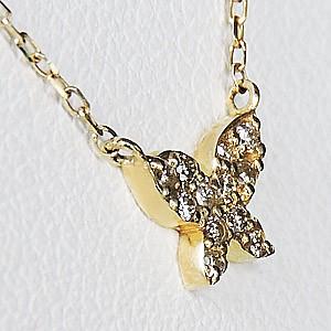 バタフライペンダント ダイヤモンドペンダントネックレス ダイヤモンド 18金 ゴールド k18 ダイヤネックレス 送料無料 プレゼント ギフト ご褒美 自分買い puの画像