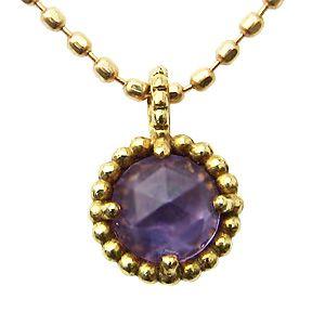 ネックレス レディース アメジスト k18 ゴールド ペンダント ローズカット 送料無料 ジュエリー 人気 プレゼント ギフト ご褒美 自分買い