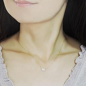 ダイヤモンド ダイヤモンドペンダントネックレス ダイヤ 0.14ct 18金 ゴールド k18 ダイヤネックレス オーバル型 チェーン 送料無料 プレゼント 自分買い pu_1