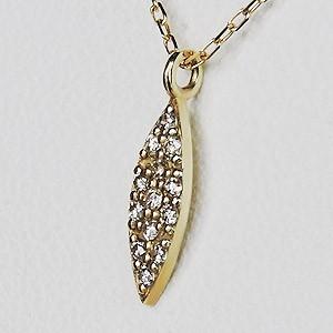 ダイヤモンド ダイヤモンドペンダントネックレス ダイヤ 0.06ct 18金 ゴールド k18 ダイヤネックレス チェーン マーキス型 送料無料 プレゼント 自分買い puの画像