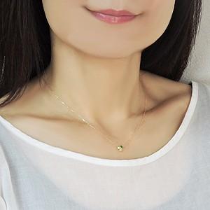 ネックレス エメラルド ペリドット ダイヤモンド 0.03ct 18金 k18 イエローゴールド チェーン ネックレス 5月誕生石 無料 送料無料 プレゼント 自分買い puの画像
