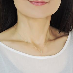 ネックレス ダイヤモンド ネックレス ダイヤモンド 0.08ct 18金 k18 イエローゴールド チェーン付 ネックレス 無料送料無料 プレゼント ご褒美 自分買い puの画像