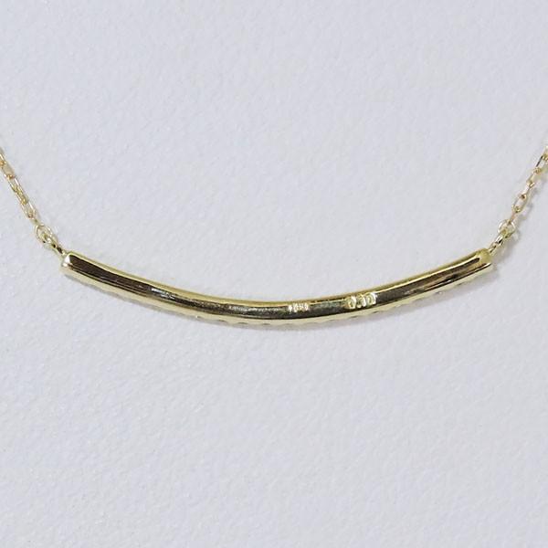 K18WG スペースラインネックレス K18 クロス スペースラインネックレス