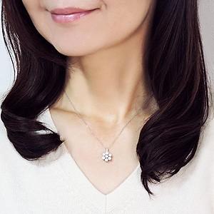 ペンダントネックレス ダイヤモンド ネックレス k18 ホワイトゴールド 