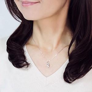 ペンダントネックレス ダイヤモンド ネックレス 0.25ct k18 ホワイト 