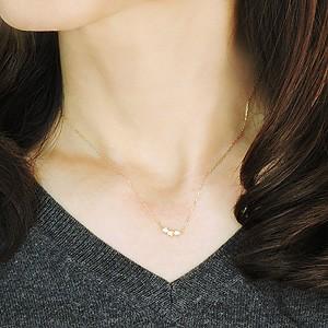 ペンダント ネックレス ダイヤモンド ペンダントネックレス スリーストーン 0.10ct k18 ゴールド 4月誕生石 送料無料 プレゼント ギフト ご褒美 自分買い puの画像
