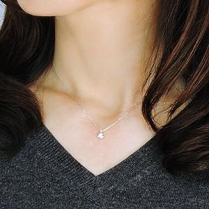 ペンダント ネックレス ダイヤモンド ペンダントネックレス 0.12ct k18 ホワイトゴールド チェーン付 4月誕生石 送料無料 プレゼント ギフト 自分買い puの画像
