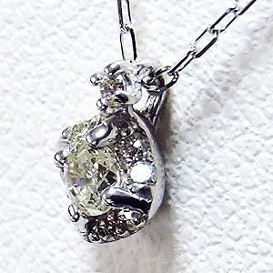 ペンダント ネックレス ダイヤモンド ペンダントネックレス 0.12ct k18 ホワイトゴールド チェーン付 4月誕生石 送料無料 プレゼント ギフト 自分買い puの画像