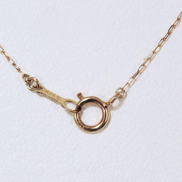 ペンダントネックレス カーブラインネックレス ダイヤモンド k18