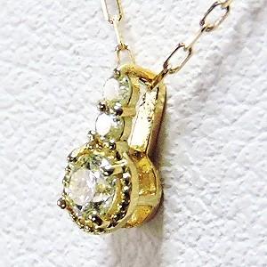 ペンダント ネックレス ダイヤモンド ペンダントネックレス スリーストーン 0.08ct k18 ゴールド 4月誕生石 送料無料 プレゼント ギフト ご褒美 自分買い puの画像