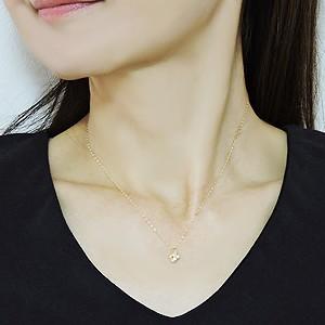 ネックレス ペンダント ダイヤモンド ダイアモンド プチネックレス イエローゴールド k18 チェーン 送料無料 プレゼント ギフト ご褒美 自分買い puの画像