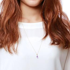 ネックレス アメジスト ペンダント ペンダント 紫水晶 2way 18金 k18 ゴールド 2月誕生石 誕生日 送料無料 プレゼント ギフト ご褒美 自分買い puの画像