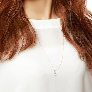 アクアマリン ネックレス ペンダント アクアマリンネックレス アクアマリンペンダント 2way 18金 k18 ゴールド 3月誕生石 送料無料 プレゼント 自分買い puの画像