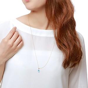 ブルートパーズ ネックレス ペンダント ブルートパーズネックレス ブルートパーズペンダント 2way 18金 k18 ゴールド プレゼント ギフト ご褒美 自分買い puの画像