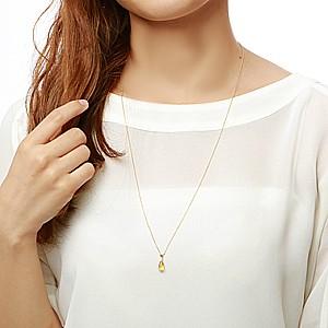 シトリン ネックレス ペンダント シトリンネックレス シトリンペンダント 黄水晶 2way 18金 k18 ゴールド 11月誕生石 送料無料 プレゼント ギフト puの画像