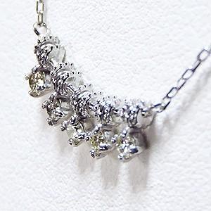 ペンダント ネックレス ダイヤモンド ペンダントネックレス 0.16ct k18 ホワイトゴールド チェーン付 4月誕生石 送料無料 プレゼント ギフト 自分買い puの画像
