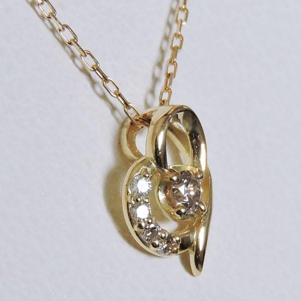 ペンダントネックレス ダイヤモンド 0.05ct k18 イエローゴールド ハート モチーフ レディース ダイヤ 保証書付 送料無料 プレゼント ギフト 自分買い puの画像