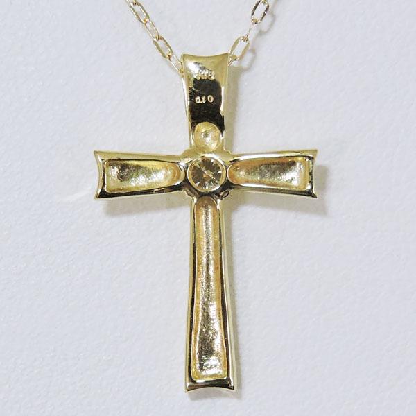 ペア ペンダントネックレス 十字架 クロス ダイヤモンド k18 イエローゴールド ホワイトゴールド メンズ レディース ユニセックス プレゼント ギフト pu | ブランド登録なし | 04