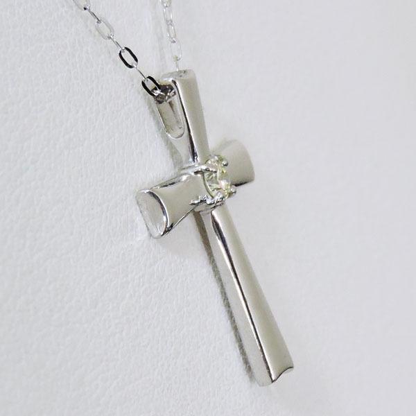 ペア ペンダントネックレス 十字架 クロス ダイヤモンド k18 イエローゴールド ホワイトゴールド メンズ レディース ユニセックス プレゼント ギフト pu | ブランド登録なし | 08