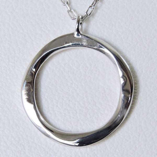ダイヤモンド ペンダントネックレス 2019 k18 ホワイトゴールド 0.04ct サークル 円型 インフィニティ 可愛い ダイヤ 送料無料 プレゼント ギフト puの画像