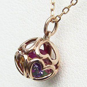 アミュレット ネックレス ペンダント エメラルド アメジスト ピンク 