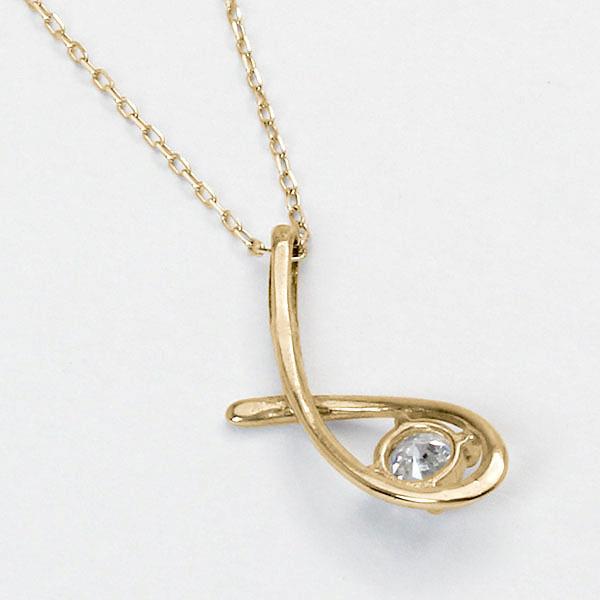 ダイヤモンド ネックレス ダイヤ ダイヤネックレス 一粒 18金 k18 18k イエローゴールド レディース 送料無料 4月誕生石 プレゼント 自分買い puの画像