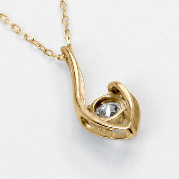 4℃ 18金 一粒ダイヤモンドネックレス YG ダイヤモンド K18ネックレス(1.0カラット/Dカラー/SI2UP/EX/YG
