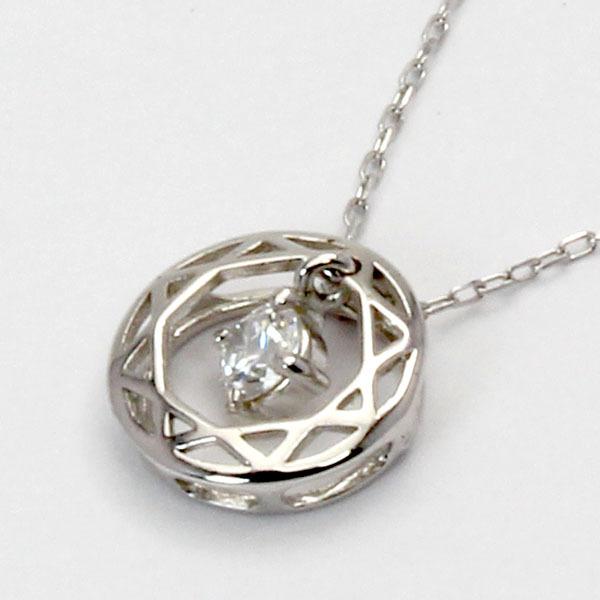 ダイヤモンド ネックレス ダイヤ ダイヤネックレス k18 18k 18金 ホワイトゴールド レディース 送料無料 4月誕生石 プレゼント 自分買い puの画像