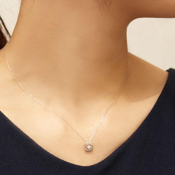 ダイヤモンド ネックレス ダイヤ ダイヤネックレス k18 18k 18金 ホワイトゴールド レディース 送料無料 4月誕生石 プレゼント 自分買い puの画像